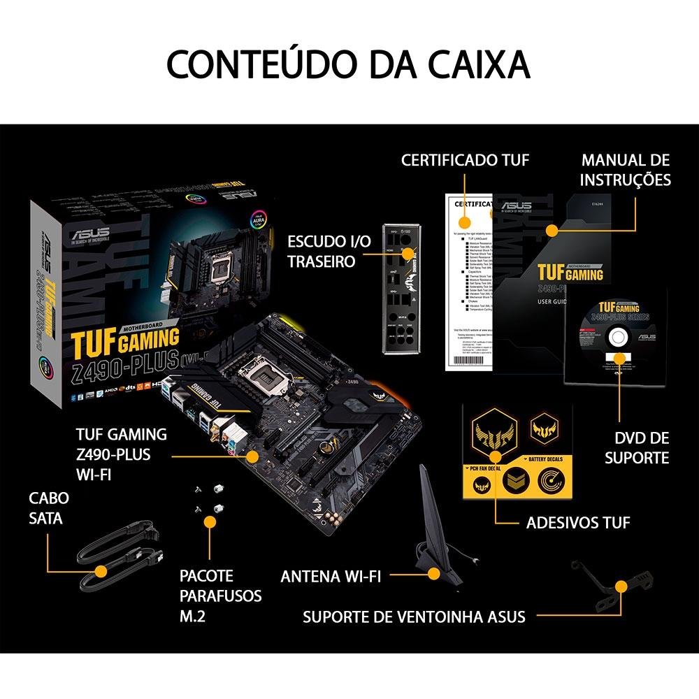 ASUS TUF GAMING Z490-PLUS ＋ DDR4 8GB ×4枚 Placa Mãe Asus TUF Gaming Z490-Plus, Intel LGA 1200, ATX, DDR4