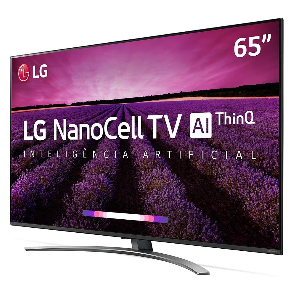 Smart TV LG 65 Polegadas LED UHD 4K NanoCell, 4 HDMI, 2 USB, Wi-Fi, Conversor Digital, ThinQ AI, HDR - 65SM8100 Smart TV LG 65 Polegadas LED UHD 4K NanoCell, 4 HDMI, 2 USB, Wi-Fi, Conversor Digital, ThinQ AI, HDR - 65SM8100