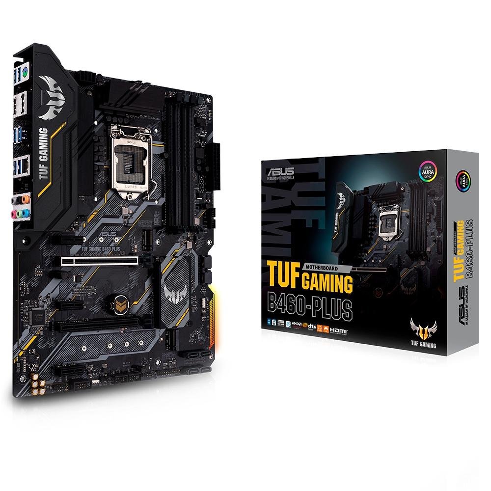 PCパーツ core i3 10100F + TUF GAMING B460-PLUS Placa Mãe Asus TUF Gaming B460-Plus, Intel LGA 1200, ATX, DDR4