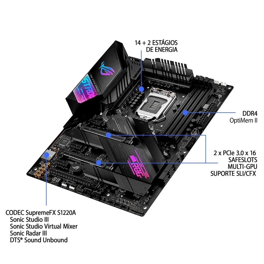 j*e様 V*H様 ROG STRIX Z490-E GAMING ・CPU i Placa-Mãe Asus ROG Strix Z490-E Gaming, Intel LGA 1200, ATX, DDR4