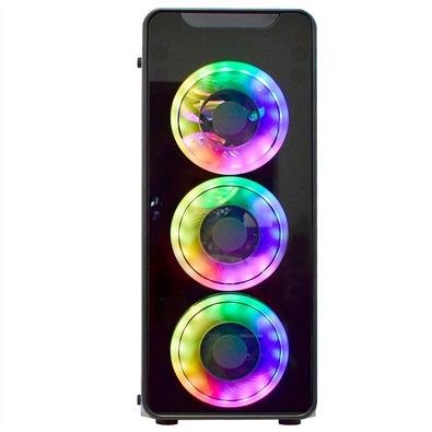 Kabum Gabinete Gamer K Mex Infinity V Mid Tower Led Rainbow Com Fan Lateral Em Acrilico Cg05g8rh005cb0x