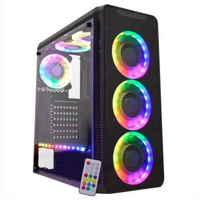 Kabum Gabinete Gamer K Mex Infinity V Mid Tower Led Rainbow Com Fan Lateral Em Acrilico Cg05g8rh005cb0x