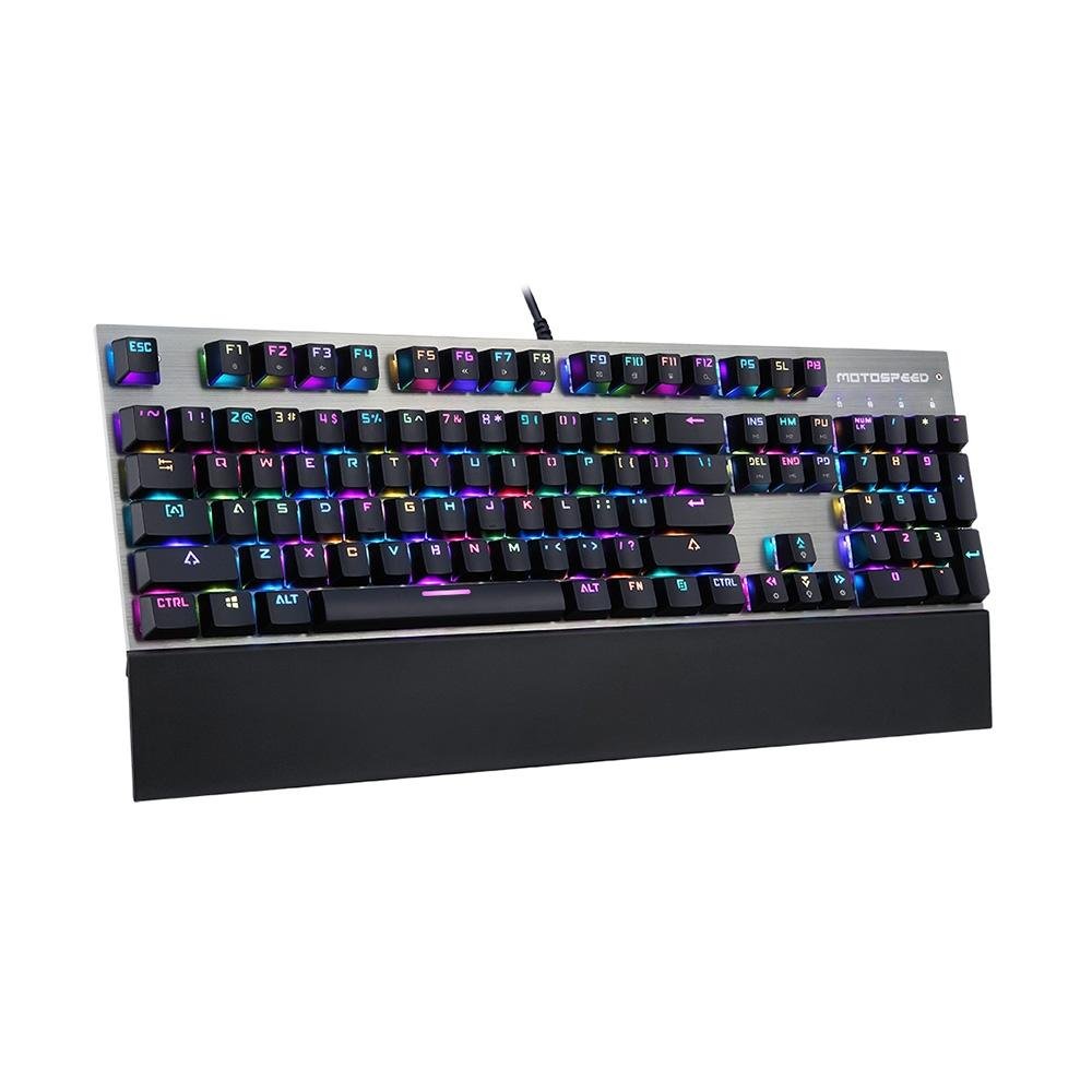 Teclado Mecânico Gamer Motospeed CK108, RGB, Switch Blue, ANSI, Preto - FMSTC0047AZL Teclado Mecânico Gamer Motospeed CK108, RGB, Switch Blue, ANSI, Preto - FMSTC0047AZL