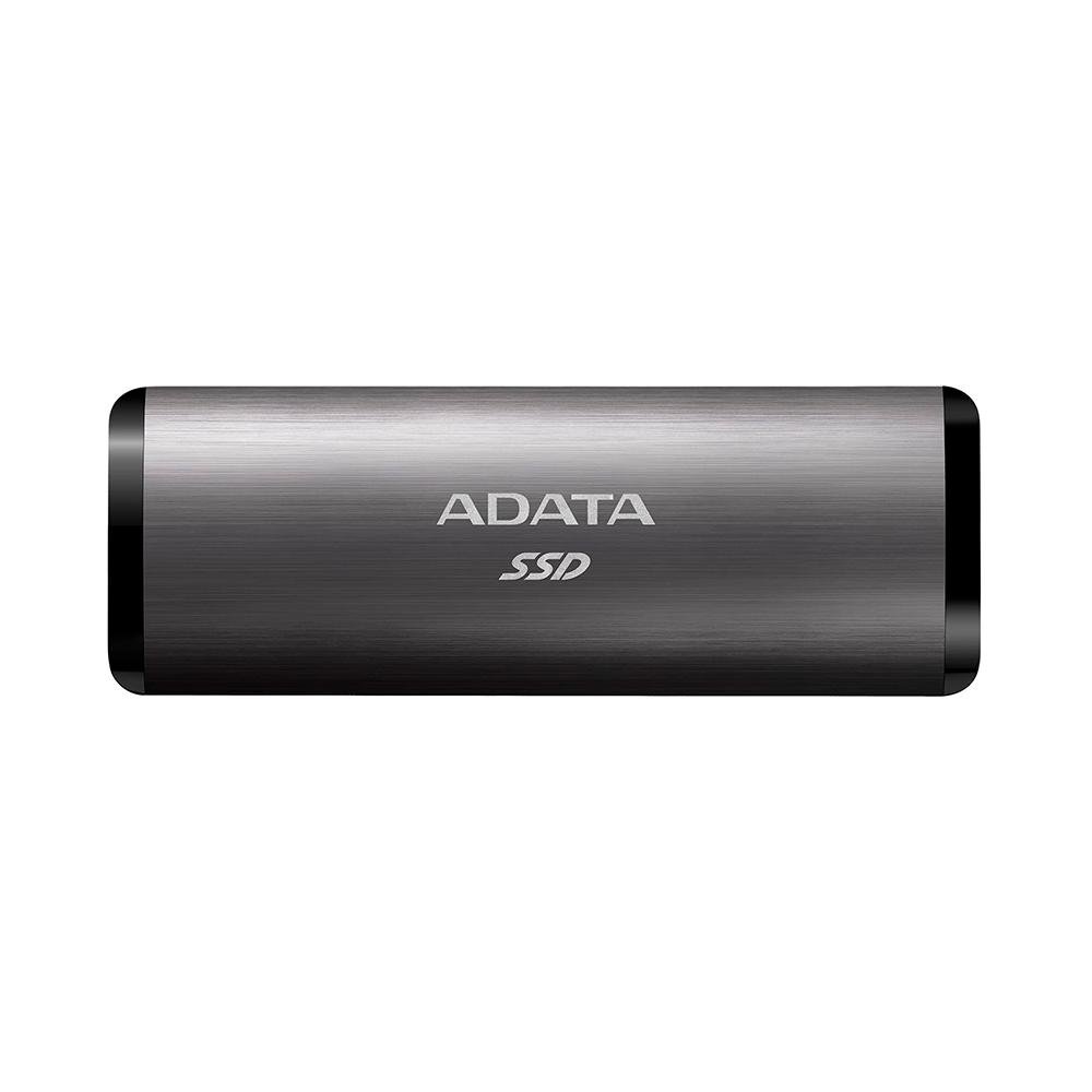 SSD Externo Adata, 256GB, USB 3.2 Gen 2 com Type C, Leitura: 1000MB/s, Cinza - ASE760-256GU32G2-CTI SSD Externo Adata, 256GB, USB 3.2 Gen 2 com Type C, Leitura: 1000MB/s, Cinza - ASE760-256GU32G2-CTI