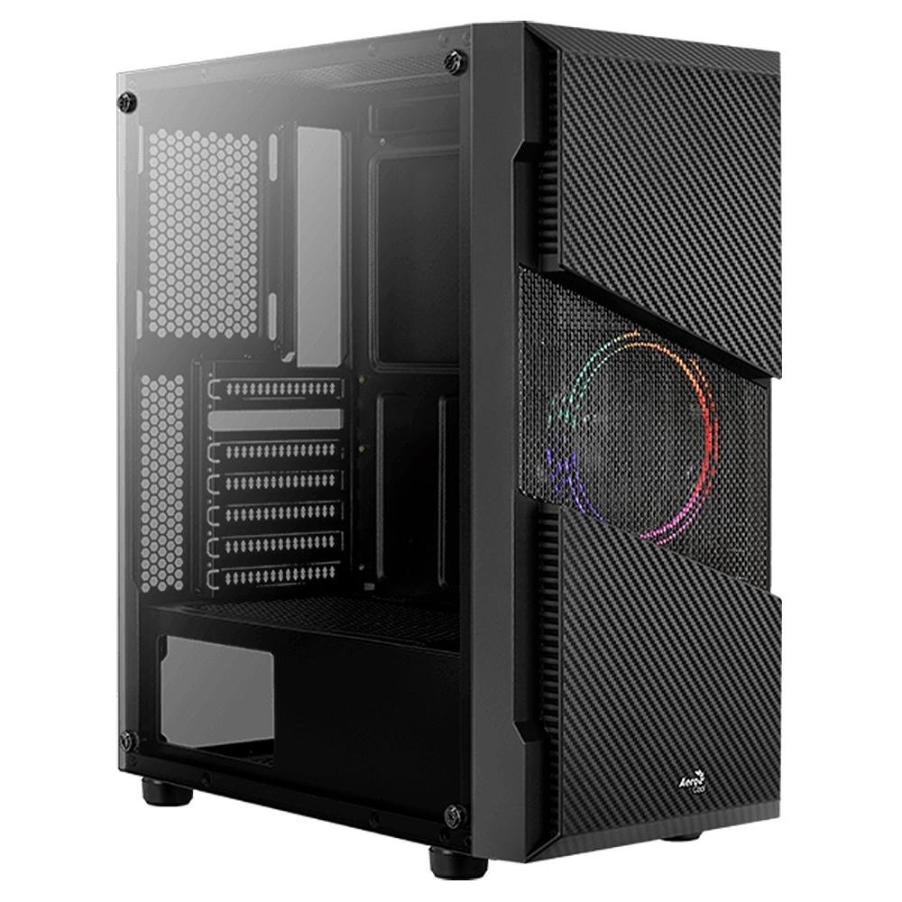 Gabinete Gamer Aerocool Menace Saturn FRGB, Mid Tower, RGB, com FAN, Lateral em Vidro - 70616 Gabinete Gamer Aerocool Menace Saturn FRGB, Mid Tower, RGB, com FAN, Lateral em Vidro - 70616