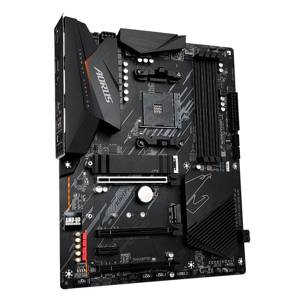 Placa-Mãe Aorus B550 Elite V2, AMD B550, Rev. 1.0, ATX, DDR4, Preto - B550 AORUS ELITE V2 Placa-Mãe Aorus B550 Elite V2, AMD B550, Rev. 1.0, ATX, DDR4, Preto - B550 AORUS ELITE V2
