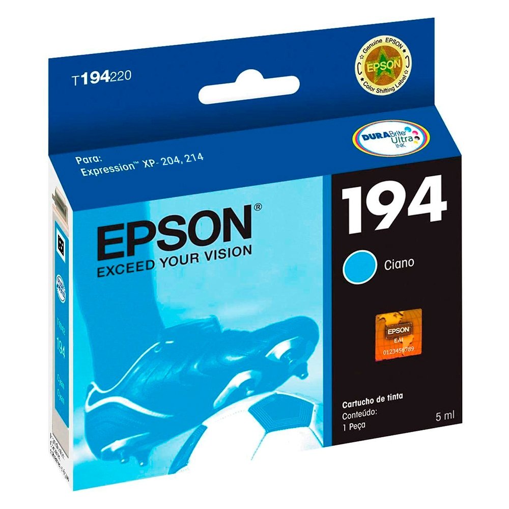 Cartucho de Tinta Epson 194 T194220BR XP-204/XP-214, Ciano - T194220-BR