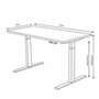 Mesa Office Husky Zenith 900 PRO - Regulagem Elétrica de Altura, Alerta Ergonômico, 4 Memórias, Antiesmagamento, Preta - HDO900PT