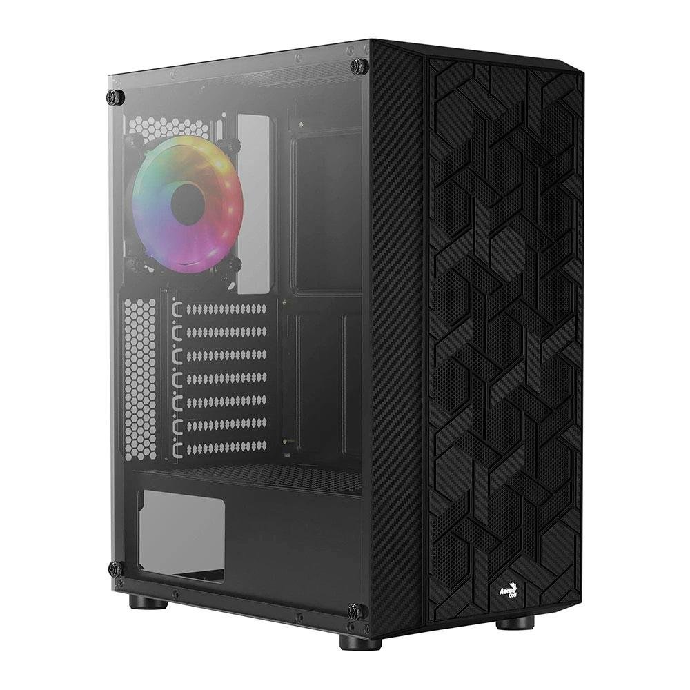 Gabinete Gamer Aerocool Hive, Mid Tower, 1x FAN RGB Traseira, Lateral em Vidro Temperado, Preto - 72997 Gabinete Gamer Aerocool Hive, Mid Tower, 1x FAN RGB Traseira, Lateral em Vidro Temperado, Preto - 72997