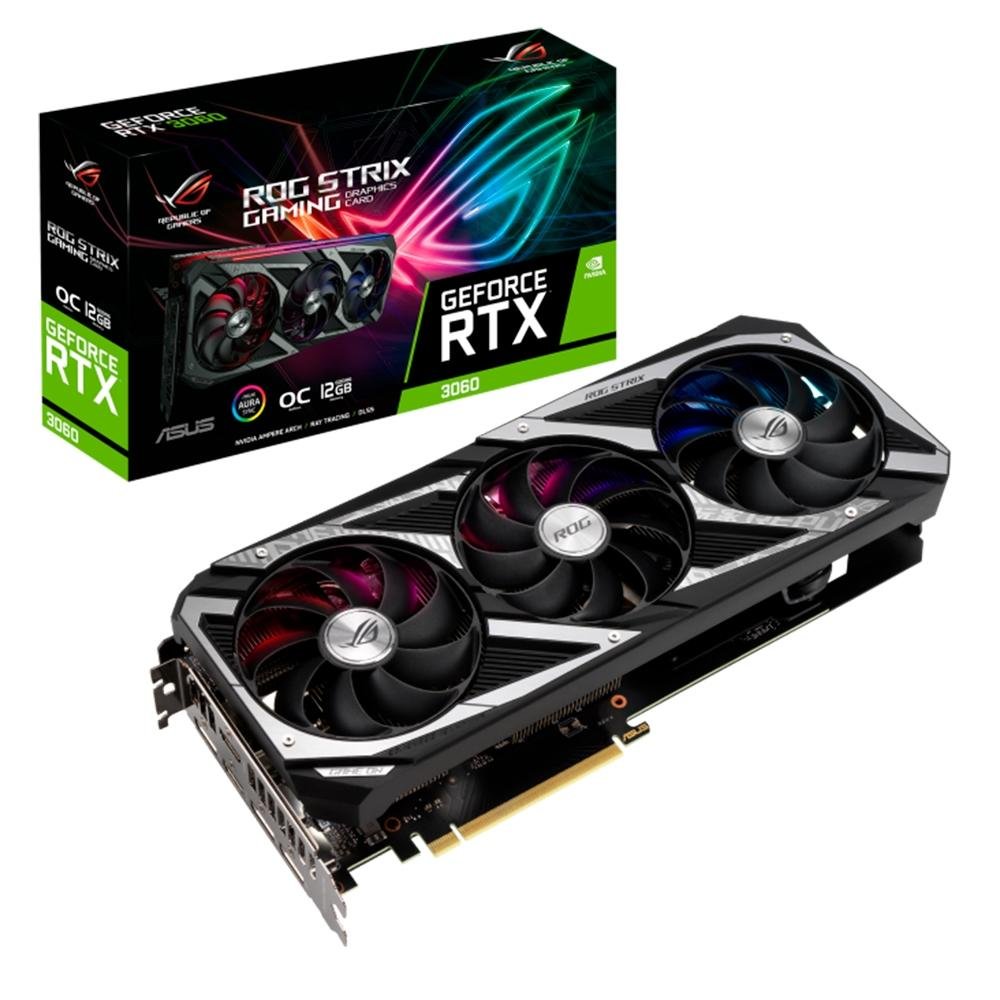 完動品ASUS ROG STRIX RTX3060 12GB高冷却大容量VRAM placa-de-video-asus-rog-strix-