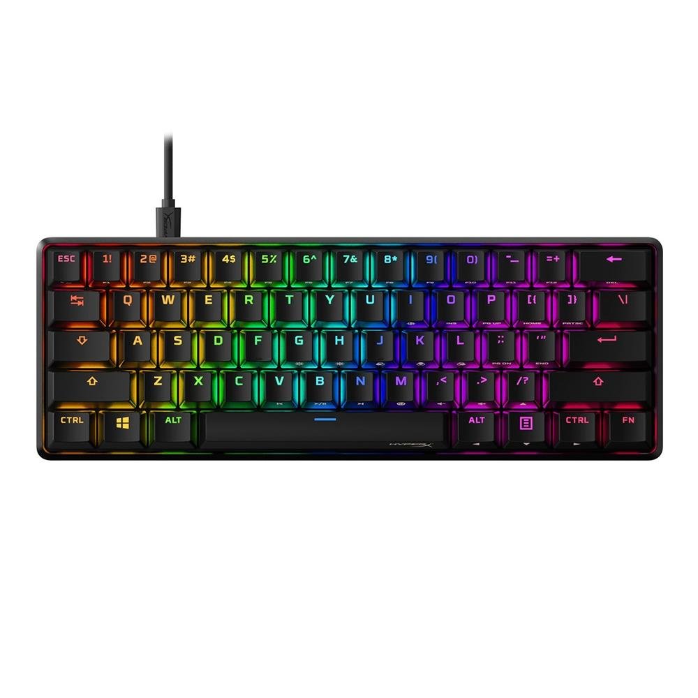 Teclado Mecânico Gamer HyperX Alloy Origins 60%, RGB, USB, HyperX Red Switch, Design Compacto, Anti-Ghosting, US, Preto - 4P5N4AA#ABA Teclado Mecânico Gamer HyperX Alloy Origins 60%, RGB, USB, HyperX Red Switch, Design Compacto, Anti-Ghosting, US, Preto - 4P5N4AA#ABA