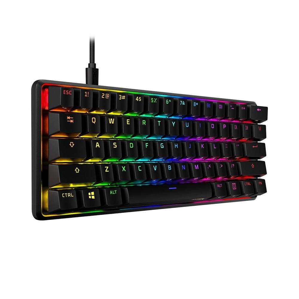 Teclado Mecânico Gamer HyperX Alloy Origins 60%, RGB, USB, HyperX Red Switch, Design Compacto, Anti-Ghosting, US, Preto - 4P5N4AA#ABA Teclado Mecânico Gamer HyperX Alloy Origins 60%, RGB, USB, HyperX Red Switch, Design Compacto, Anti-Ghosting, US, Preto - 4P5N4AA#ABA