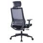Cadeira Office Husky Sit 350 Dark Grey, Encosto de Cabeça Fixo, Cilindro de Gás Classe 3, Base em Nylon - HTCD007