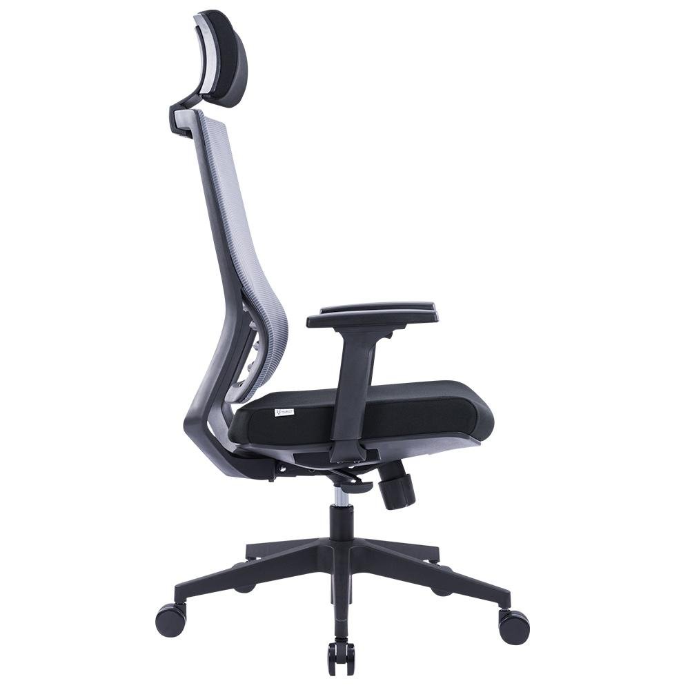 Cadeira Office Husky Sit 350 Dark Grey, Encosto de Cabeça Fixo, Cilindro de Gás Classe 3, Base em Nylon - HTCD007 Cadeira Office Husky Sit 350 Dark Grey, Encosto de Cabeça Fixo, Cilindro de Gás Classe 3, Base em Nylon - HTCD007