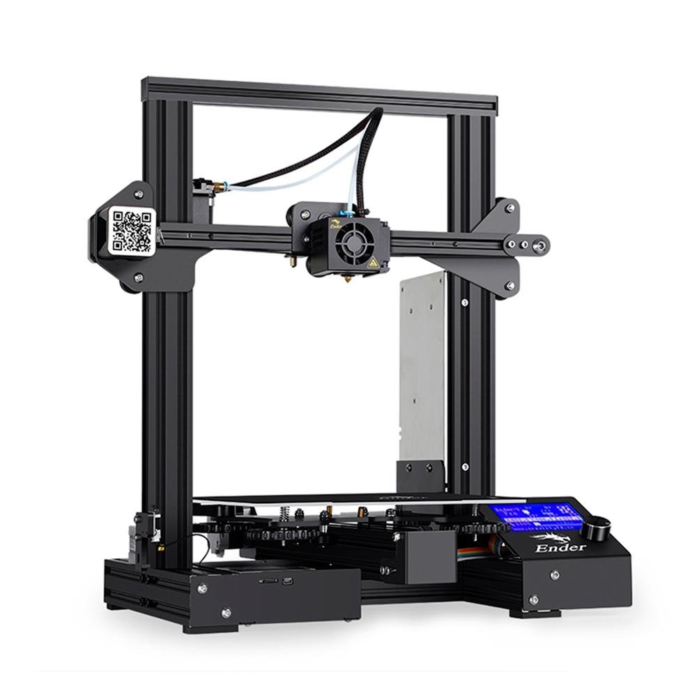 Impressora 3D Creality Ender-3, Velocidade Máxima de 180mm/s, Bico de 0.4mm, Estrutura em Alumínio Anodizado - 1201020134 Impressora 3D Creality Ender-3, Velocidade Máxima de 180mm/s, Bico de 0.4mm, Estrutura em Alumínio Anodizado - 1201020134