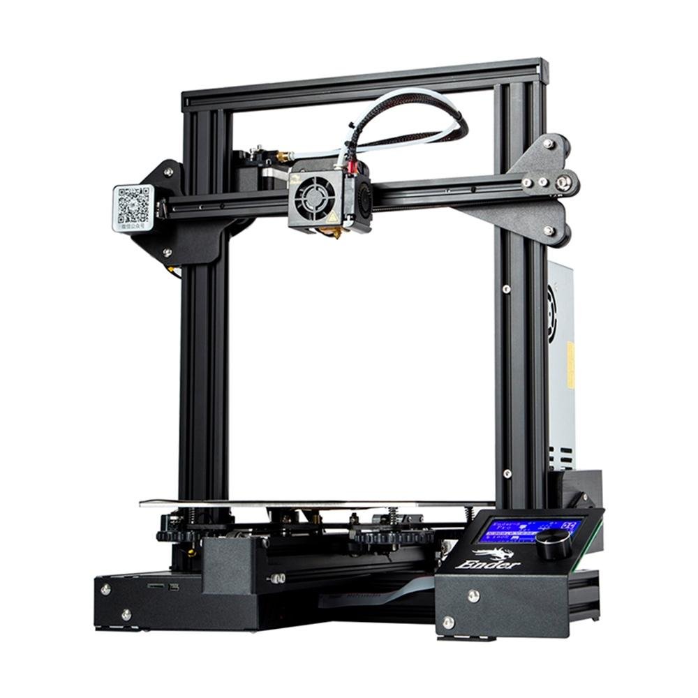 Impressora 3D Creality Ender-3, Velocidade Máxima de 180mm/s, Bico de 0.4mm, Estrutura em Alumínio Anodizado - 1201020134 Impressora 3D Creality Ender-3, Velocidade Máxima de 180mm/s, Bico de 0.4mm, Estrutura em Alumínio Anodizado - 1201020134