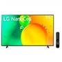 Smart TV LG 75 Polegadas 4K NanoCell, 4 HDMI, 2 USB, Wi-Fi, Bluetooth, ThinQAI Smart Magic, Google Alexa - 75NANO80SPA
