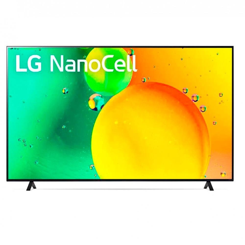 Smart TV LG 75 Polegadas 4K NanoCell, 4 HDMI, 2 USB, Wi-Fi, Bluetooth, ThinQAI Smart Magic, Google Alexa - 75NANO80SPA