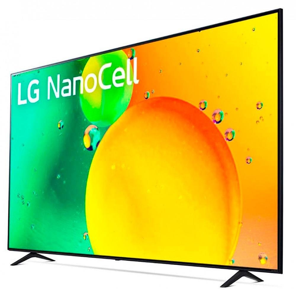 Smart TV LG 75 Polegadas 4K NanoCell, 4 HDMI, 2 USB, Wi-Fi, Bluetooth, ThinQAI Smart Magic, Google Alexa - 75NANO80SPA