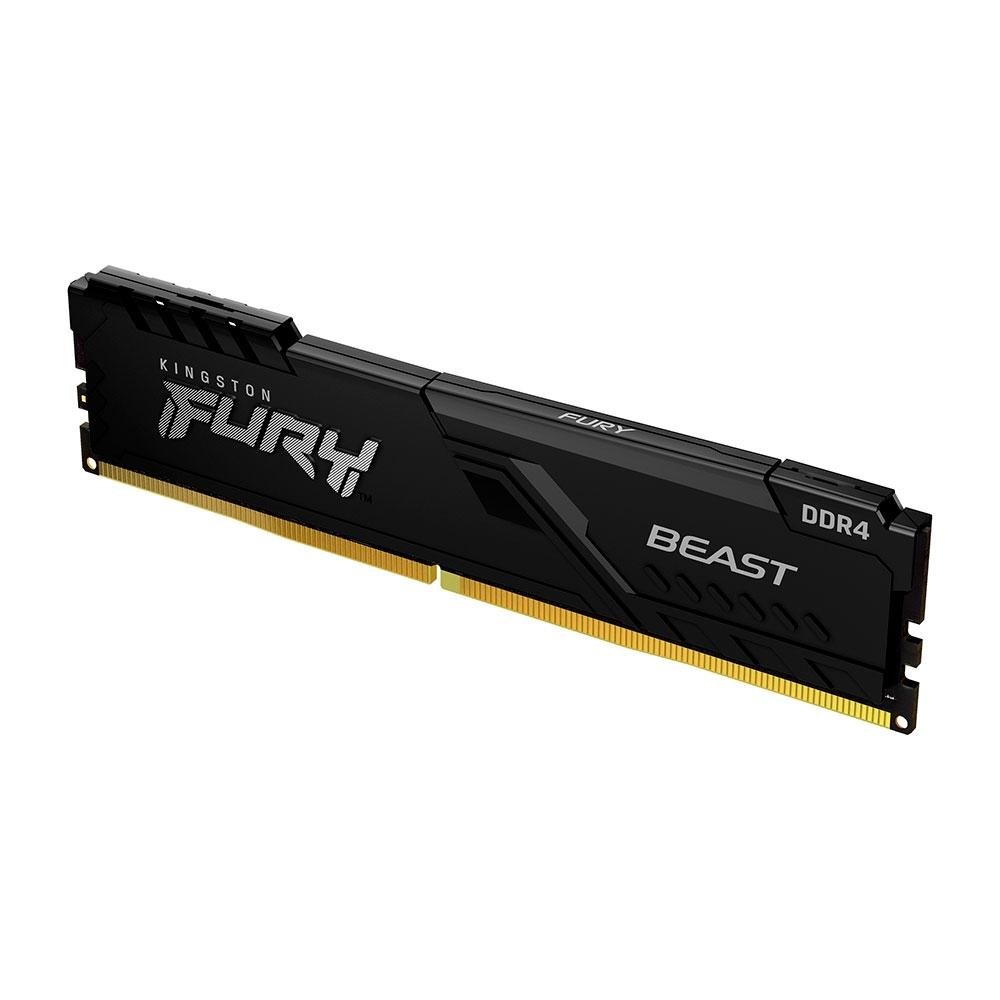 Memória RAM Kingston Fury Beast, 8GB, 2666MHz, DDR4, CL16, Preto - KF426C16BB/8 Memória RAM Kingston Fury Beast, 8GB, 2666MHz, DDR4, CL16, Preto - KF426C16BB/8