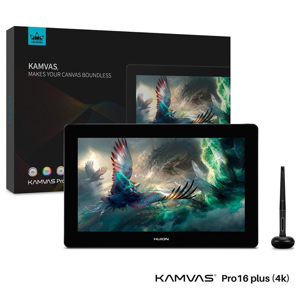 Mesa Digitalizadora Huion Kamvas 16 Plus, 4K, UHD, IPS, Caneta PW517, 8192 Níveis de Pressão, Cinza Escuro - GT1562-G Mesa Digitalizadora Huion Kamvas 16 Plus, 4K, UHD, IPS, Caneta PW517, 8192 Níveis de Pressão, Cinza Escuro - GT1562-G