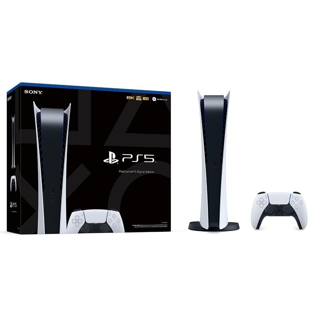Console Playstation 5 Sony, SSD 825GB, Controle sem fio DualSense, Edição Digital, Branco - 1214B