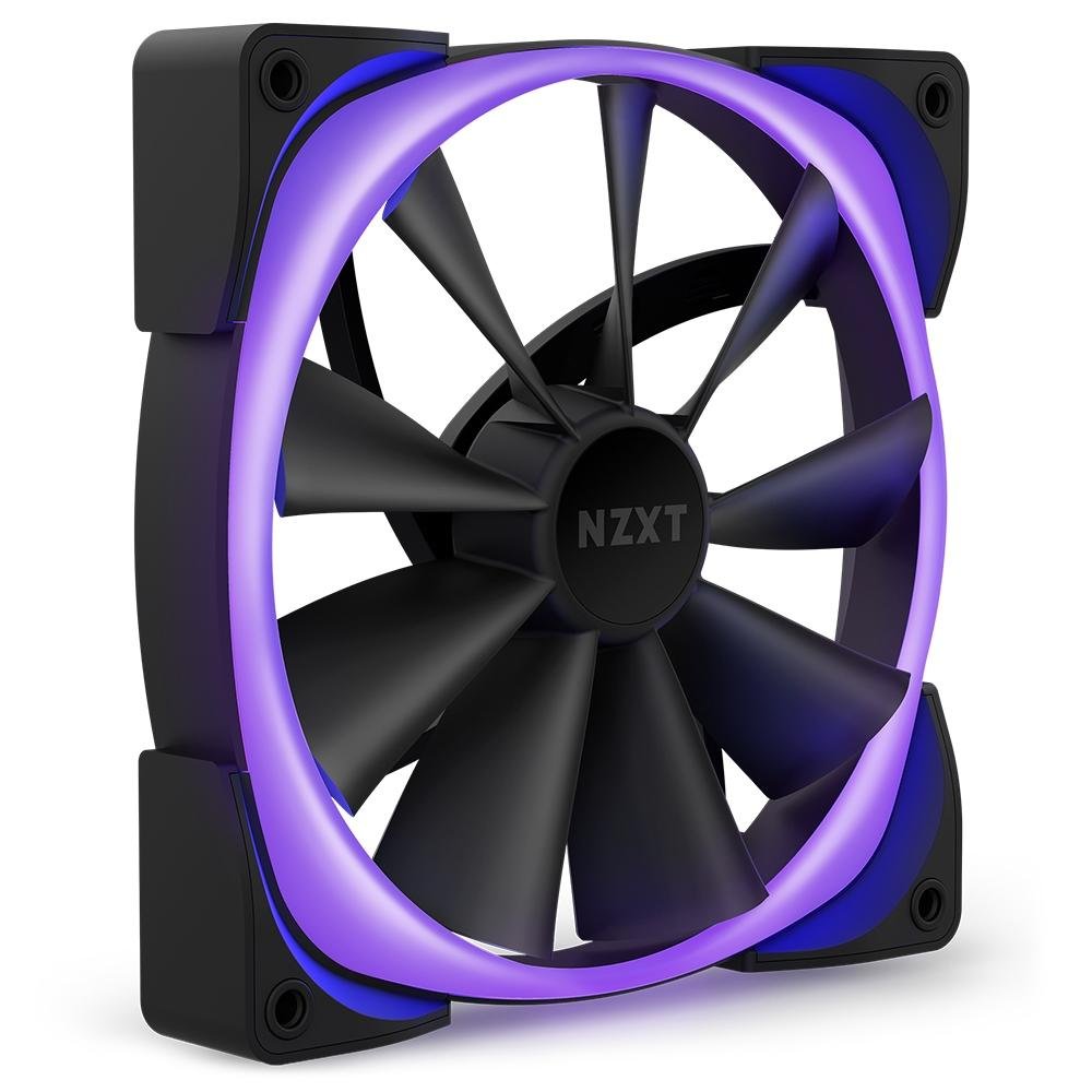 Cooler Fan NZXT Aer RGB 2, 2 Unidades, 140mm, Preto, com