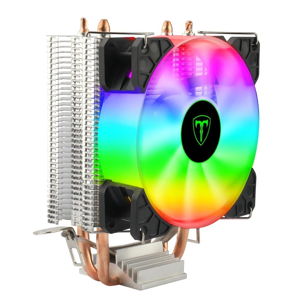 Cooler para Processador T-Dagger Idun M, Iluminação Rainbow, Intel e AMD, Fan 90mm, Preto - T-GC9109 M
