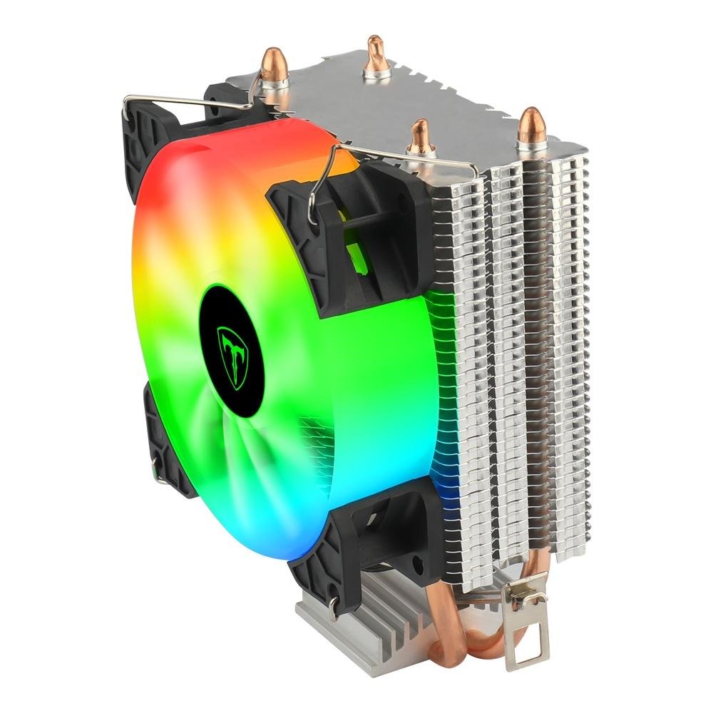 Cooler para Processador T-Dagger Idun M, Iluminação Rainbow, Intel e AMD, Fan 90mm, Preto - T-GC9109 M