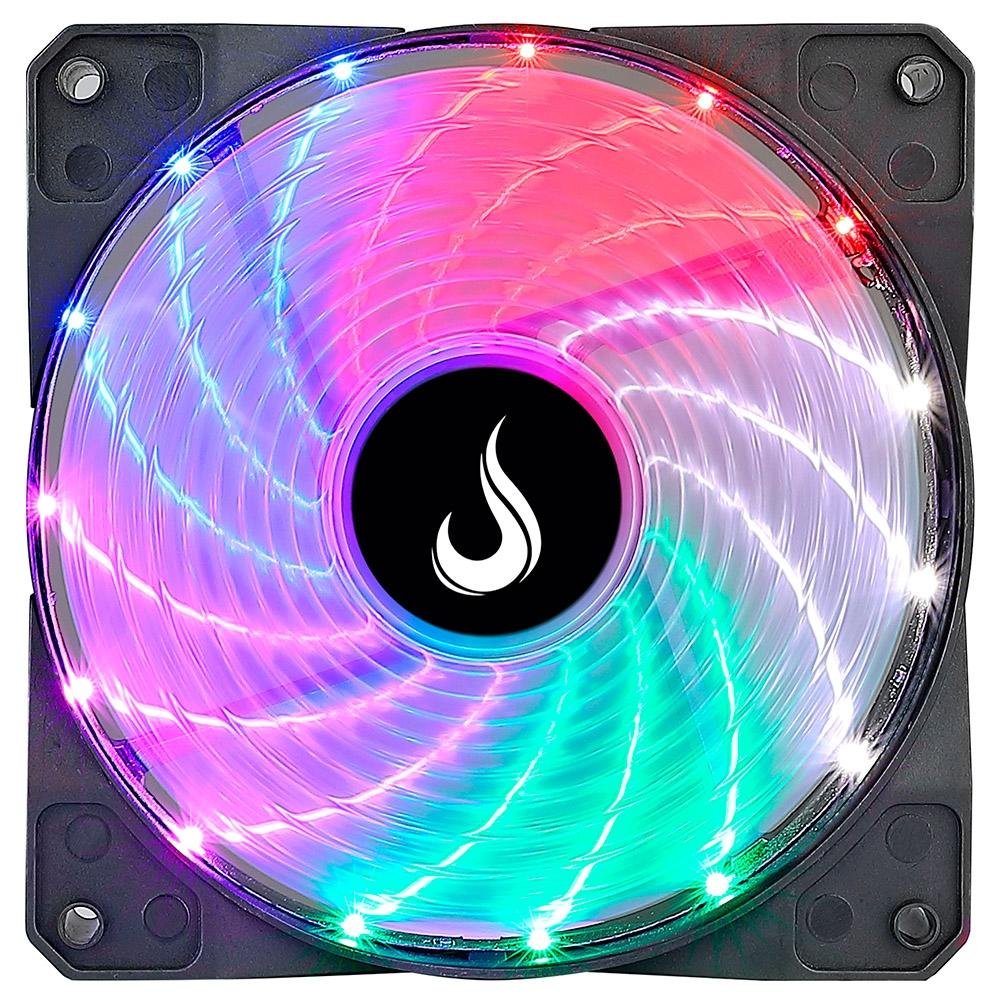Ventoinha Rise Mode Wind, Rainbow, 120mm, Preto - RM-WN-02-RGB