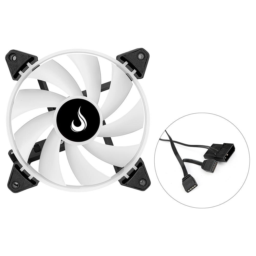 Ventoinha Rise Mode Aqua, RGB, 120mm, Preto - RM-FC-02-12V