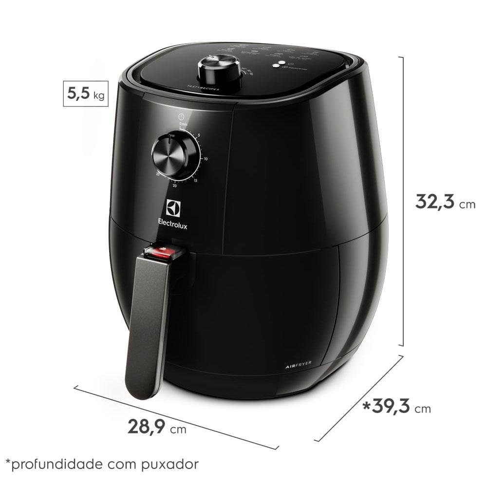Fritadeira Air Fryer Sem Óleo Electrolux Efficient, 3.2 Litros, 1400W, 127V, Preto - EAF10 Fritadeira Air Fryer Sem Óleo Electrolux Efficient, 3.2 Litros, 1400W, 127V, Preto - EAF10