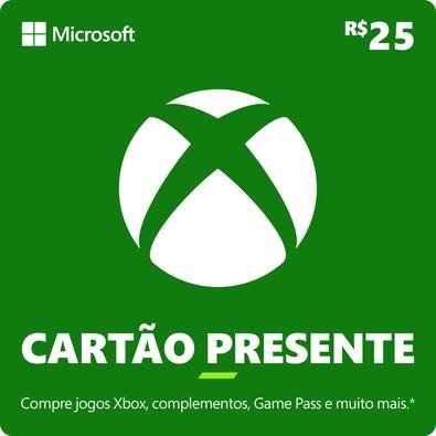 Gift Card Xbox: 25 Reais - Código Digital