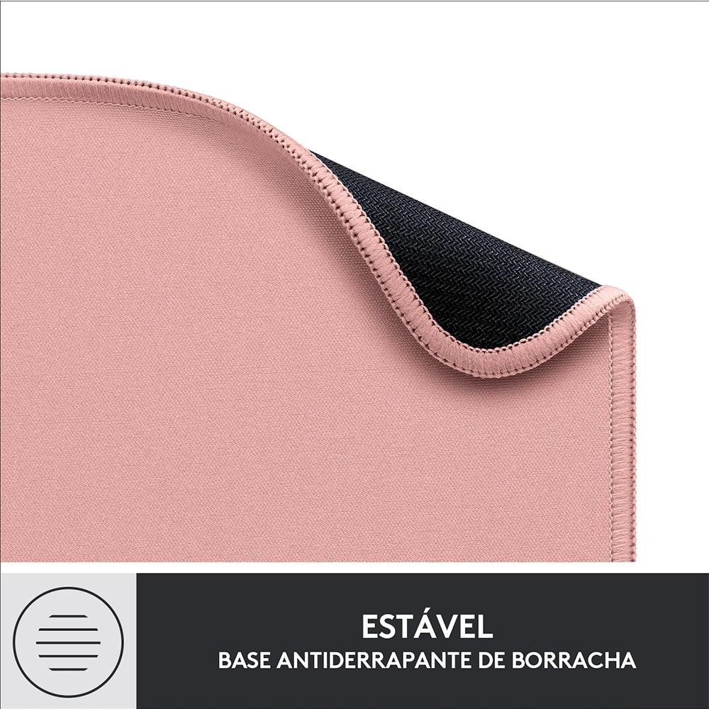 Mousepad Studio Series Logitech Portátil, 200x300mm, Antiderrapante, Resistente a Derramamentos, Rosa - 956-000037