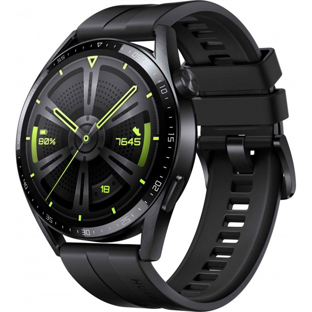 Smartwatch Huawei Watch GT3, 46mm, Bluetooth, Tela HD Amoled, GPS, Resistente à Água, Preto - JPT-B19 Smartwatch Huawei Watch GT3, 46mm, Bluetooth, Tela HD Amoled, GPS, Resistente à Água, Preto - JPT-B19