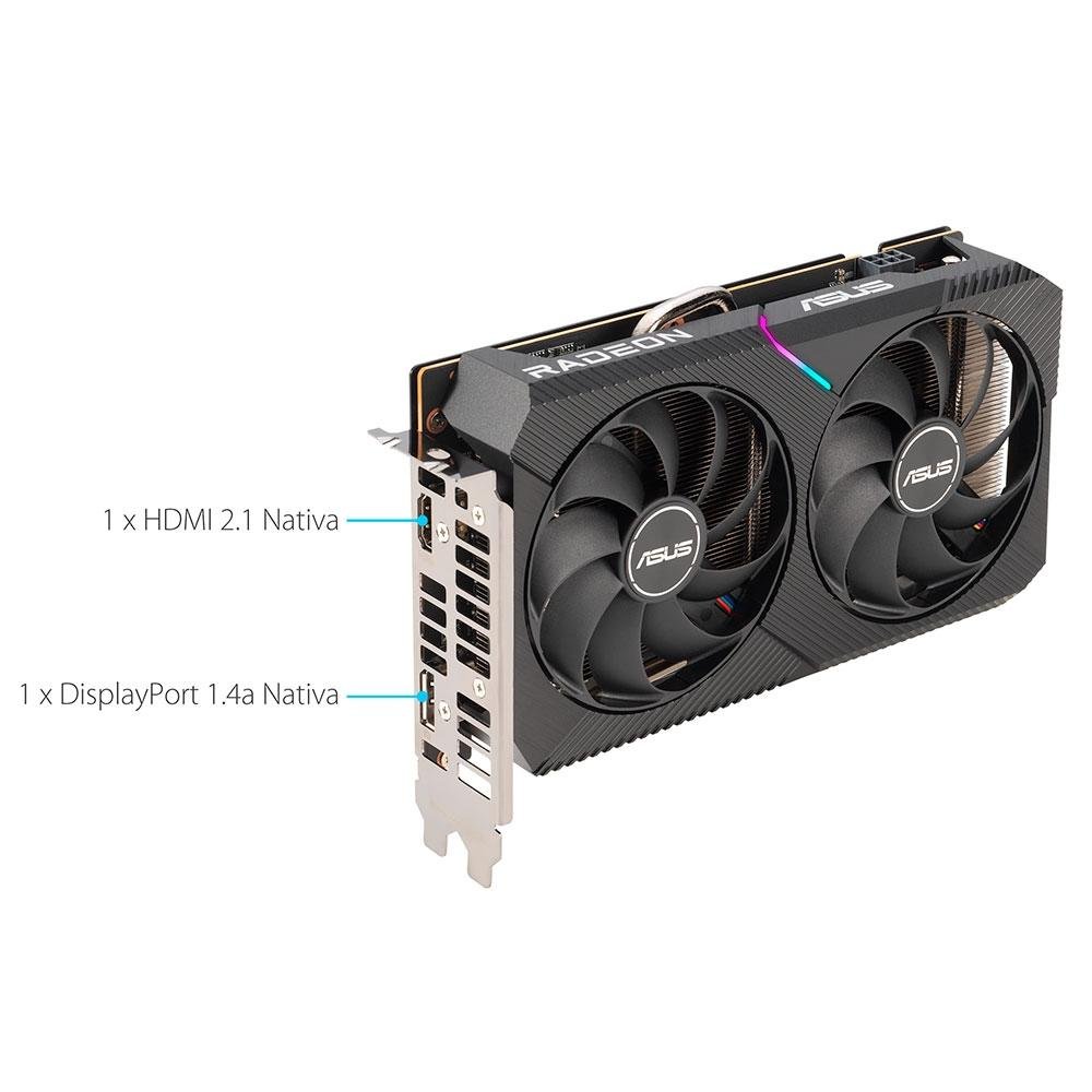 Placa de Vídeo Asus AMD Radeon RX 6500 XT | KaBuM!