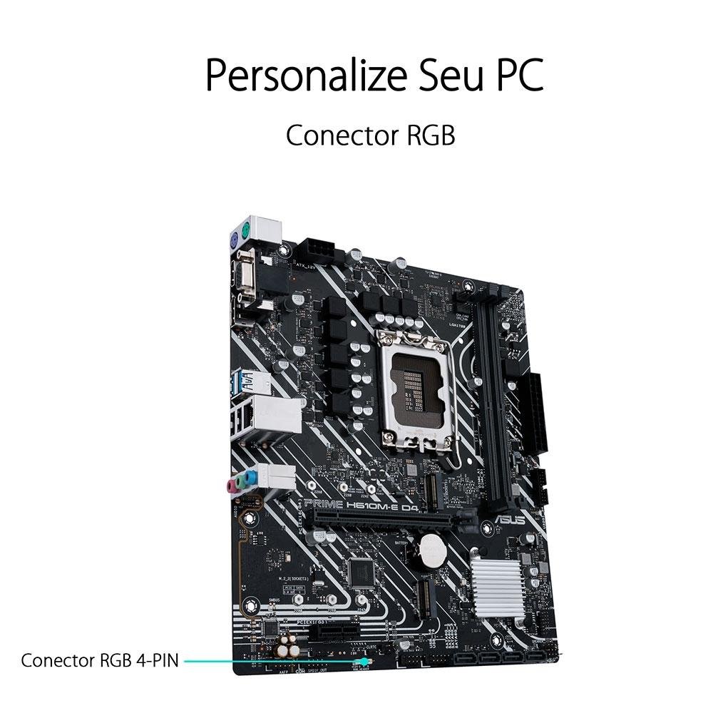 Placa-Mãe Asus Prime H610M-E D4, DDR4 | KaBuM!