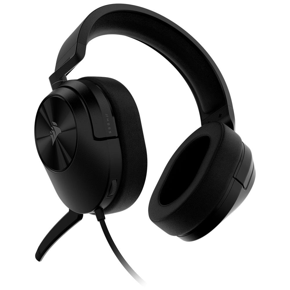 Headset Gamer Corsair HS55 Stereo P2 3.5mm, Drivers 50mm, Carbono - CA-9011260-NA