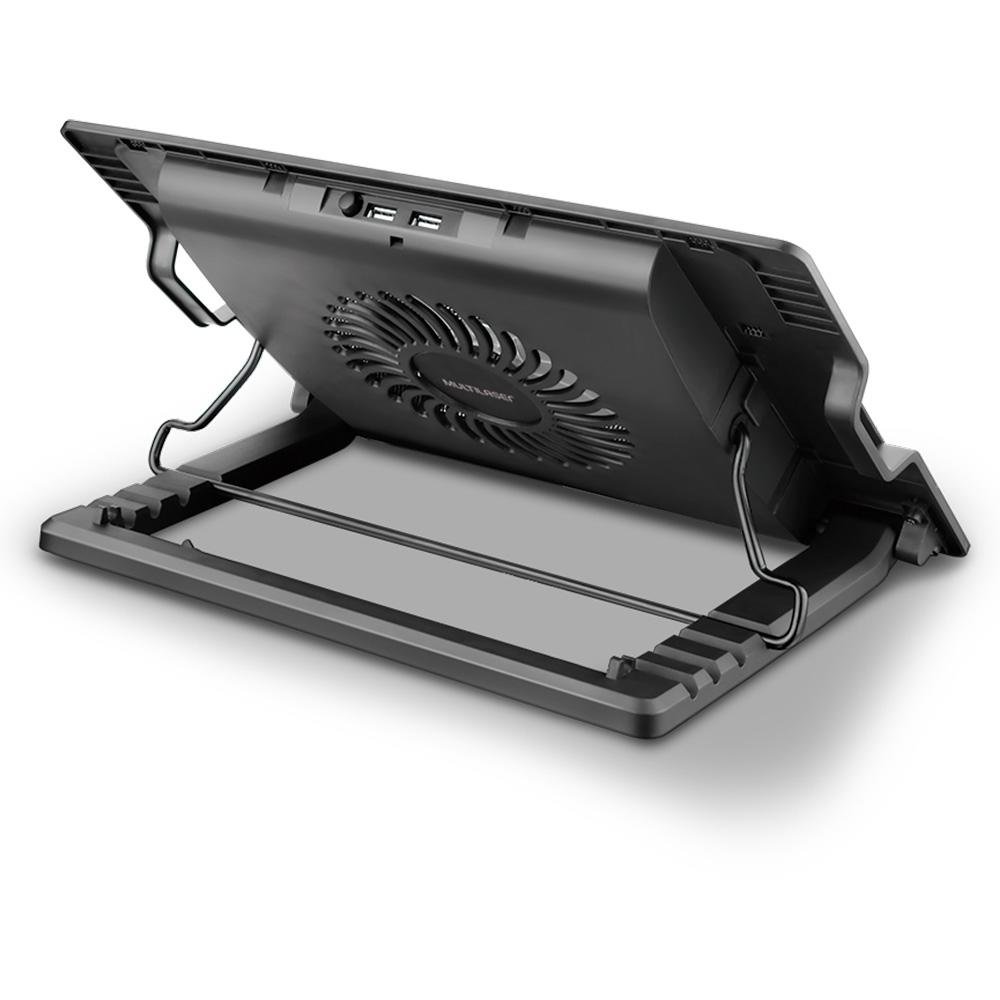 Base com Cooler para Notebook Multi, Até 17", 2x USB, LED, Preto - AC166 Base com Cooler para Notebook Multi, Até 17", 2x USB, LED, Preto - AC166