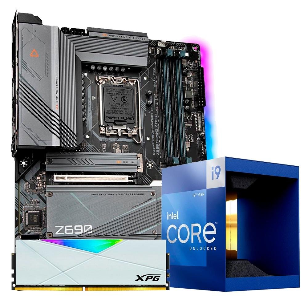 Kit Processador Intel Core i9-12900K + Placa Mãe Gigabyte