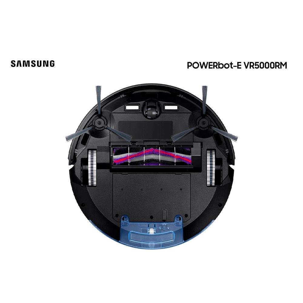 Robô Aspirador 2 em 1 Samsung Powerbot-E VR5000RM, Aspira e Passa Pano, Wi-Fi, App Smart Things, Preto - VR05R5050WK/AZ