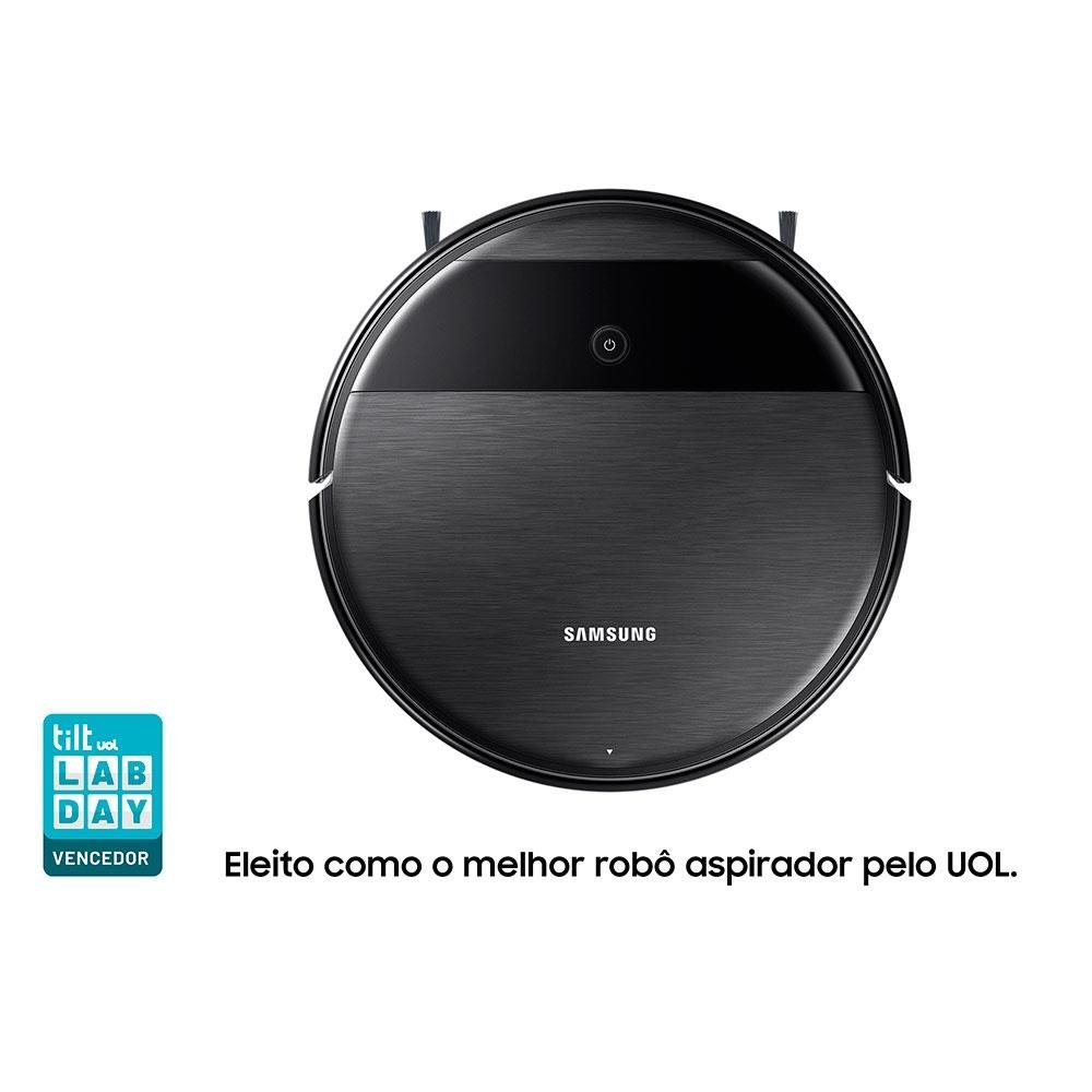 Robô Aspirador 2 em 1 Samsung Powerbot-E VR5000RM, Aspira e Passa Pano, Wi-Fi, App Smart Things, Preto - VR05R5050WK/AZ