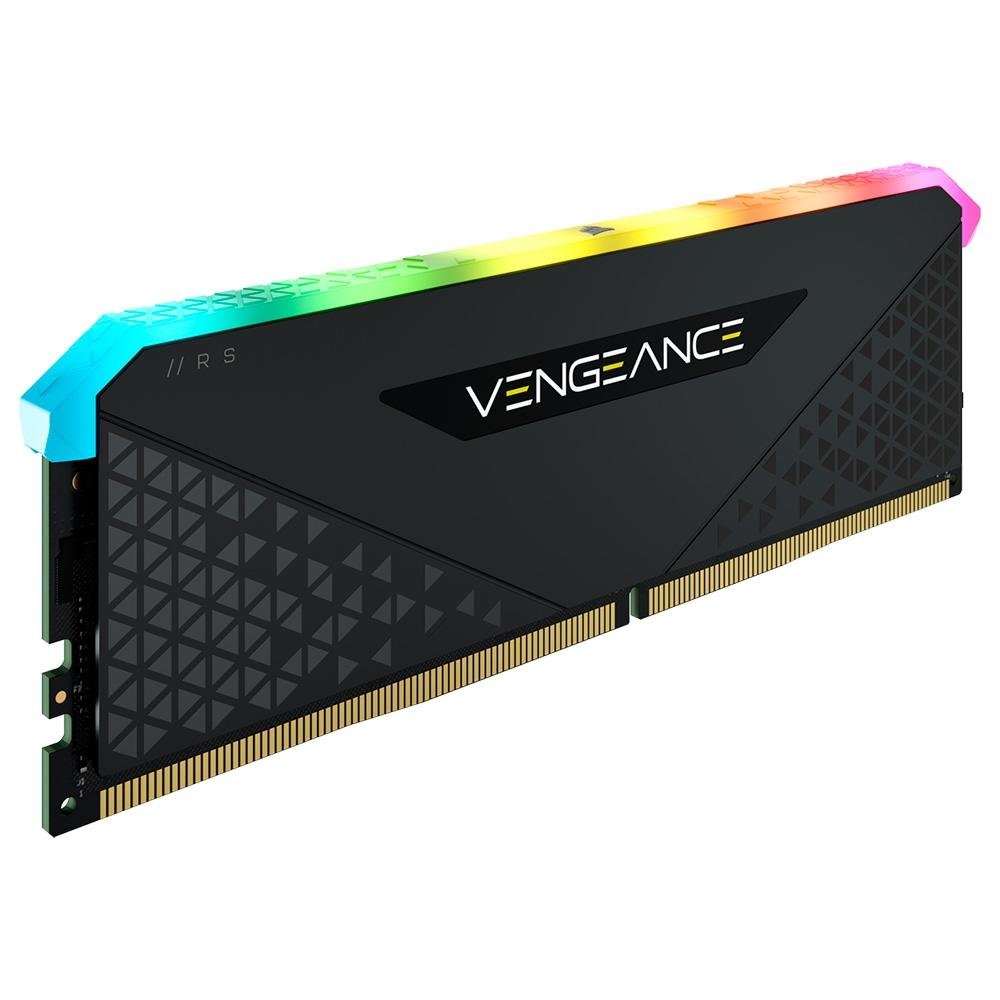 Memória RAM Corsair Vengeance RGB RS, 8GB, 3200MHz, DDR4, CL16, Preto - CMG8GX4M1E3200C16