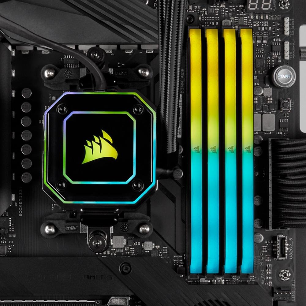 Memória RAM Corsair Vengeance RGB RS, 8GB, 3200MHz, DDR4, CL16, Preto - CMG8GX4M1E3200C16