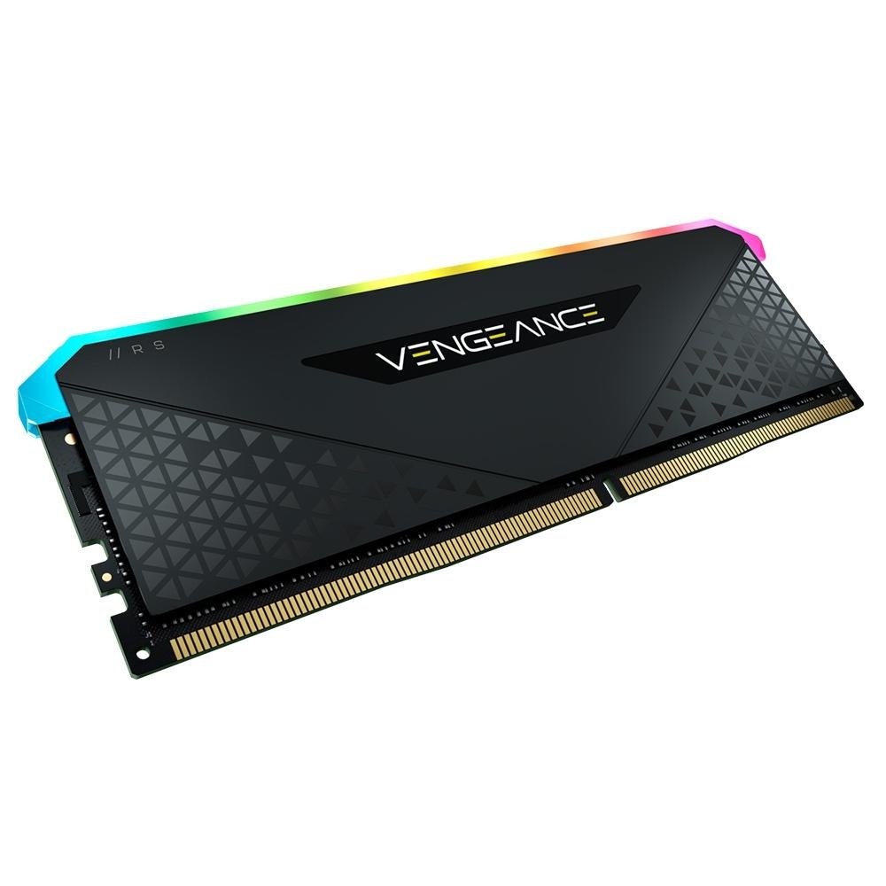 Memória RAM Corsair Vengeance RGB RS, 8GB, 3200MHz, DDR4, CL16, Preto - CMG8GX4M1E3200C16