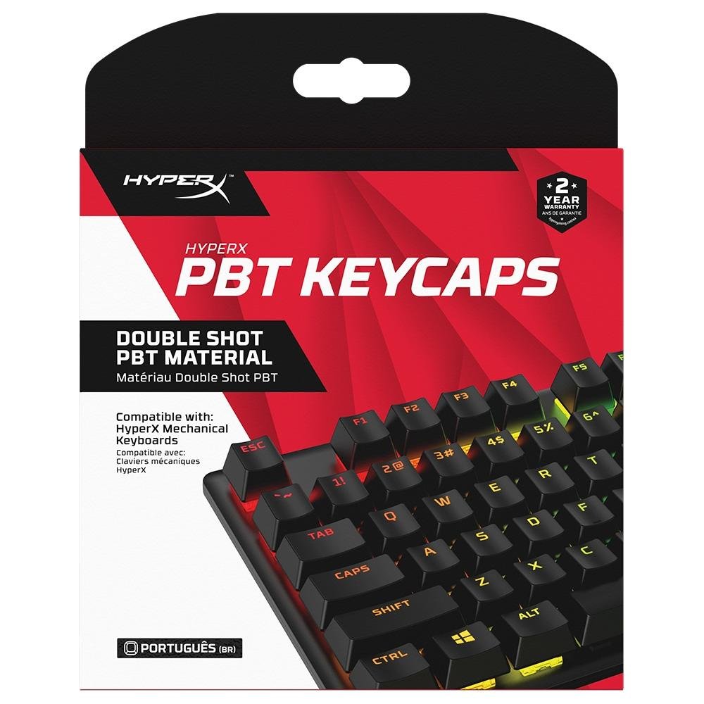 Teclas HyperX para Teclado Mecânico, PBT Double Shot, ABNT2, Preto