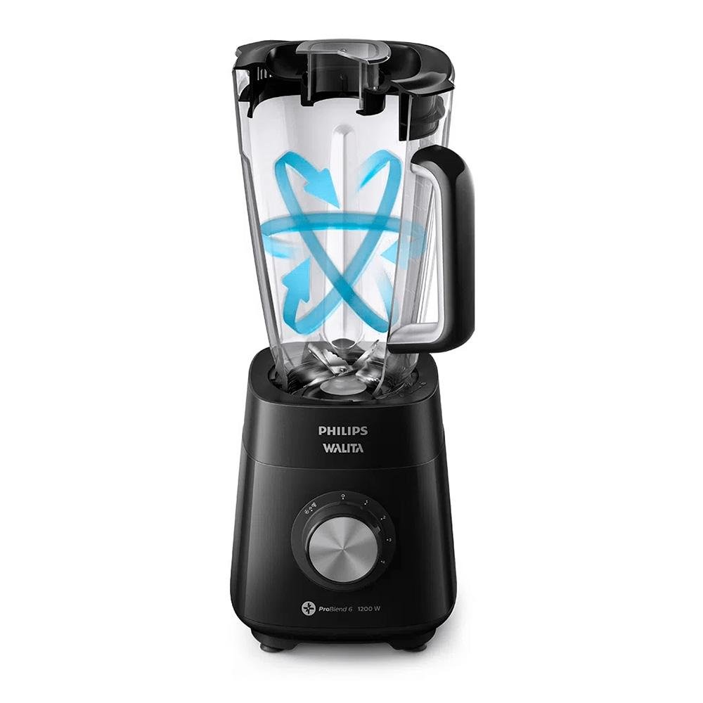 Liquidificador Philips Walita Série 5000, 1200W, 220V, 5 Velocidades, Preto - RI2240/90 Liquidificador Philips Walita Série 5000, 1200W, 220V, 5 Velocidades, Preto - RI2240/90