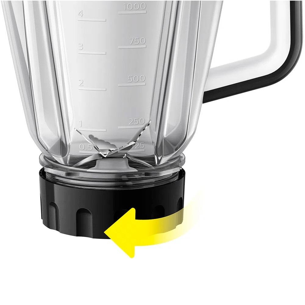 Liquidificador Philips Walita Série 5000, 1200W, 220V, 5 Velocidades, Preto - RI2240/90 Liquidificador Philips Walita Série 5000, 1200W, 220V, 5 Velocidades, Preto - RI2240/90