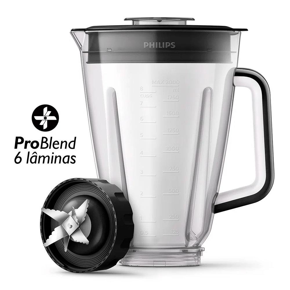 Liquidificador Philips Walita Série 5000, 1200W, 220V, 5 Velocidades, Preto - RI2240/90 Liquidificador Philips Walita Série 5000, 1200W, 220V, 5 Velocidades, Preto - RI2240/90