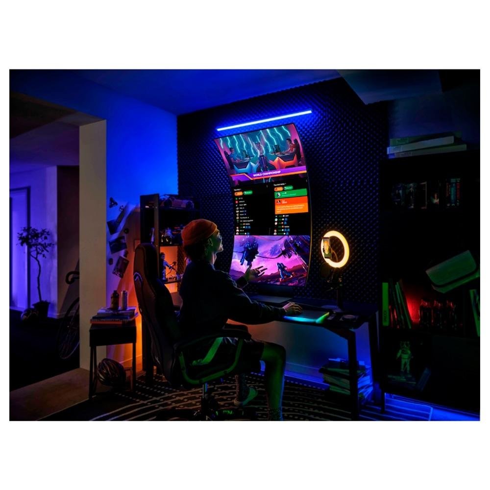 Monitor Gamer Curvo Samsung Odyssey Ark 55", 4K, 165Hz, 1ms, Gen 1, FreeSync Premium Pro, Altura Ajustável, Som Integrado - LS55BG970NLXZD Monitor Gamer Curvo Samsung Odyssey Ark 55", 4K, 165Hz, 1ms, Gen 1, FreeSync Premium Pro, Altura Ajustável, Som Integrado - LS55BG970NLXZD